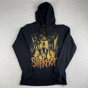 VTG Y2K Goth Slipknot Metal Band Women’s Hoodie Distressed Sweatshirt Size M